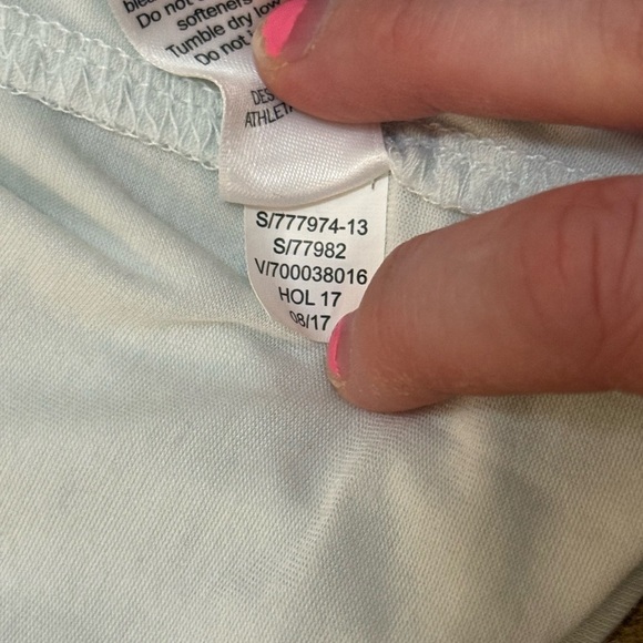 Athleta light blue long oval open back long sleeve women’s size medium - Picture 7 of 7